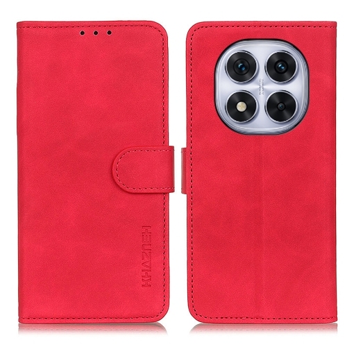 Redmi Note 14 Pro 4G / 5G KHAZNEH Retro Texture Carte Piele Phone Husa (Red)