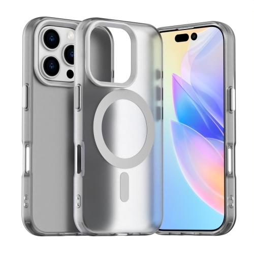 iPhone 16 Pro Max Candy Magsafe PC Hybrid TPU Phone Husa (White)