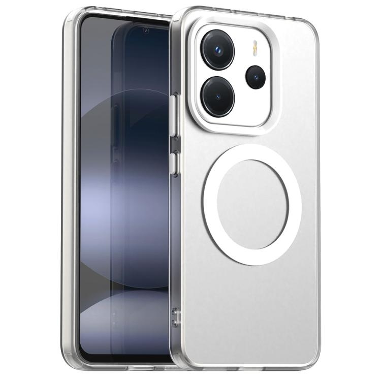 Redmi Note 14 4G 164.84mm Candy Magsafe PC Hybrid TPU Phone Husa (White)
