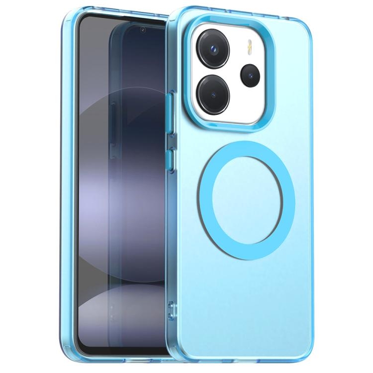 Redmi Note 14 4G 164.84mm Candy Magsafe PC Hybrid TPU Phone Husa (Blue)