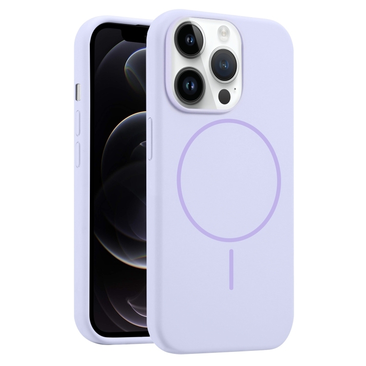 iPhone 12 Pro Liquid Silicone MagSafe Phone Husa(Lilac)