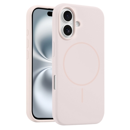 iPhone 16 Liquid Silicone MagSafe Phone Husa (Pink)