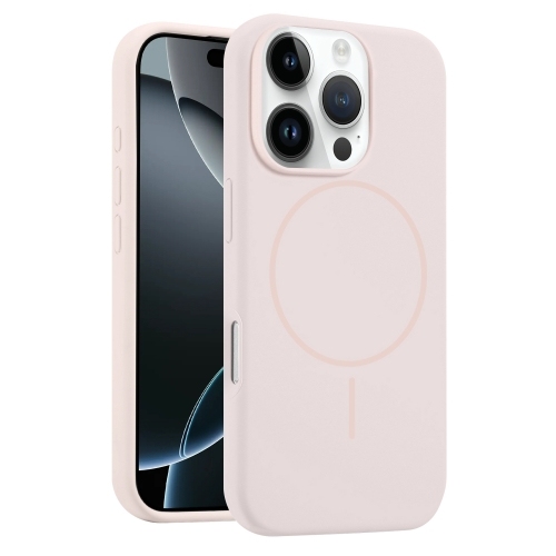 iPhone 16 Pro Max Liquid Silicone MagSafe Phone Husa (Pink)