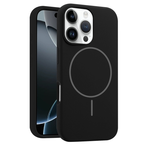 iPhone 16 Pro Max Liquid Silicone MagSafe Phone Husa (Black)