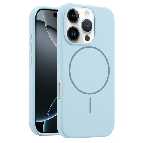 iPhone 16 Pro Max Liquid Silicone MagSafe Phone Husa (Blue)