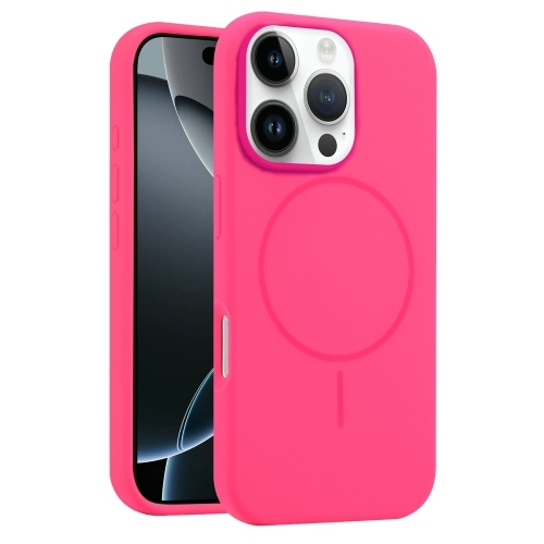 iPhone 16 Pro Max Liquid Silicone MagSafe Phone Husa (Rose Red)