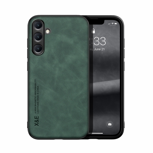 Samsung Galaxy A16 4G Skin Feel Magnetic Piele Back Phone Husa (Green)