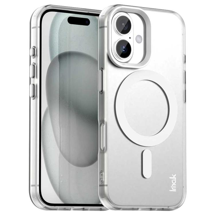 iPhone 16 IMAK Candy Series Shockproof MagSafe Phone Husa(White)