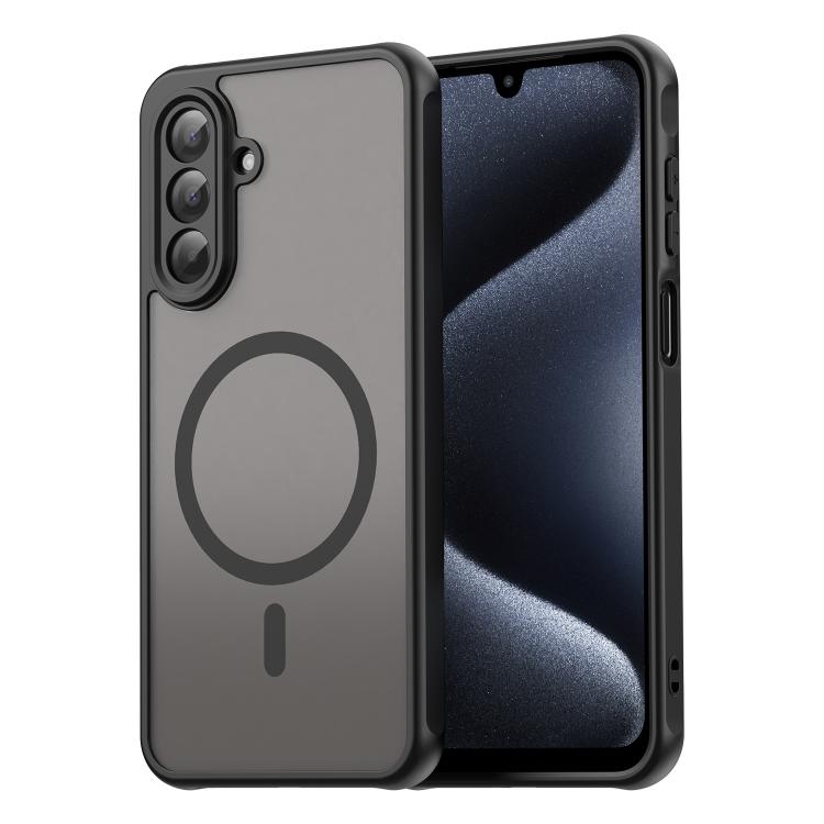 Samsung A17 5G Fan Dun Series TPU Hybrid PC Frosted Magsafe Phone Husa(Black)