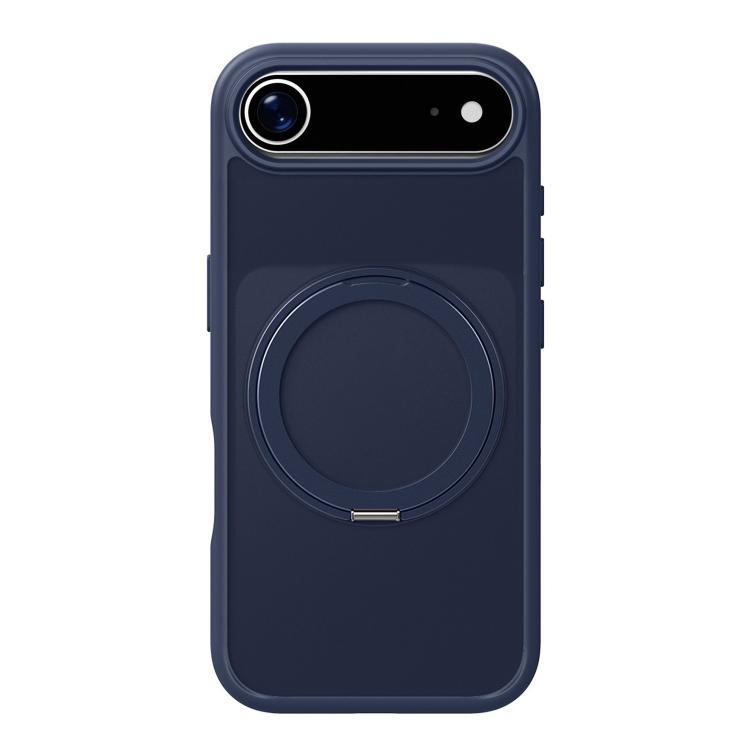 iPhone 17 Air Kalebol Frosted MagSafe Holder Acrylic Hybrid TPU Phone Husa (Navy Blue)
