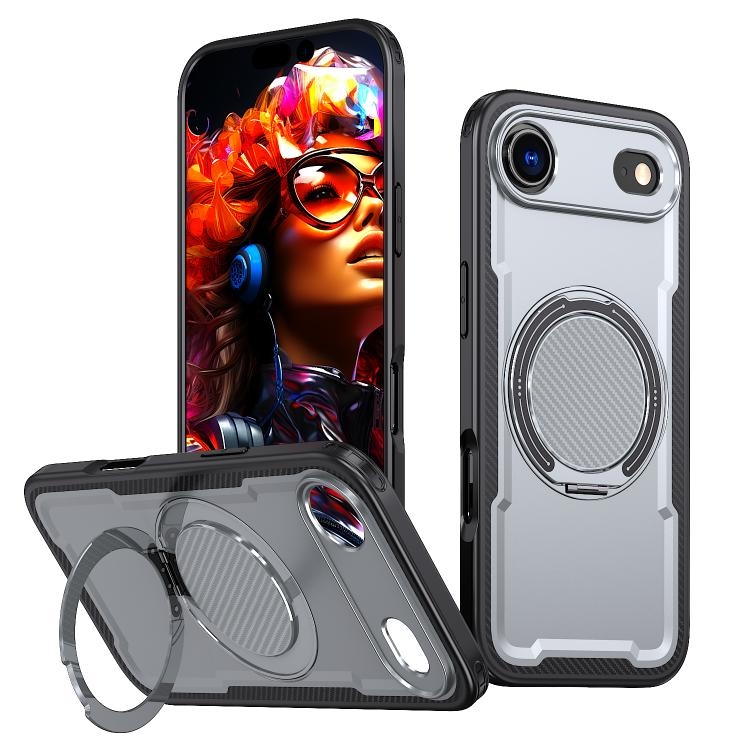 iPhone 17 Air Metal 360 Degree Rotation Holder MagSafe Phone Husa (Grey)