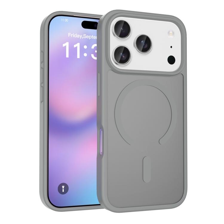 iPhone 17 Pro Skin Feel TPU Hybrid PC MagSafe Phone Husa (Dark Grey)