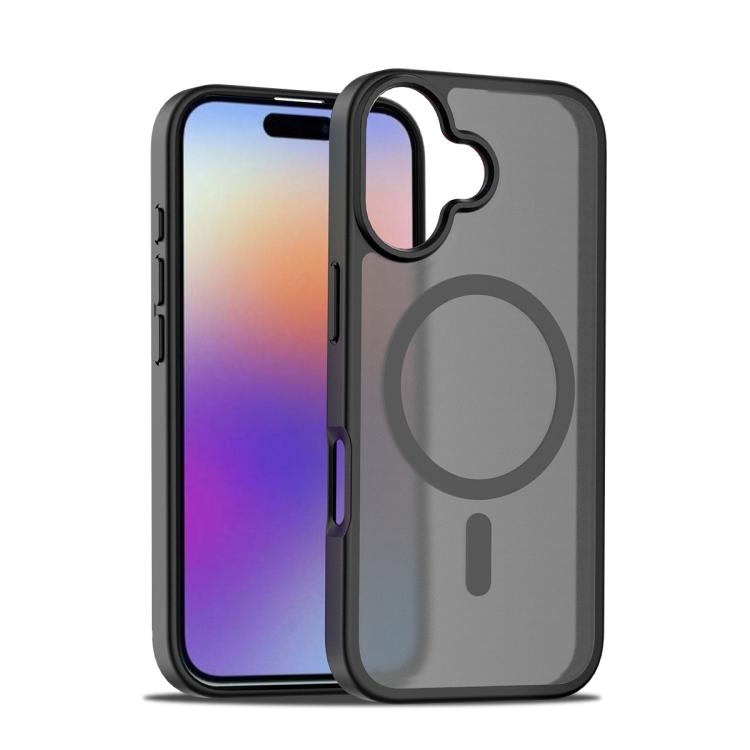 iPhone 17 Skin Feel TPU Hybrid PC MagSafe Phone Husa (Black)