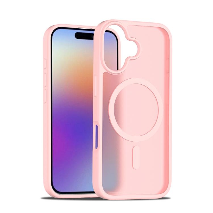 iPhone 17 Skin Feel TPU Hybrid PC MagSafe Phone Husa (Pink)