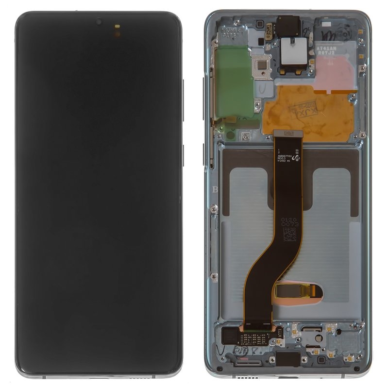 LCD SAMSUNG S20 PLUS 4G / G985 / G986 GRAY WITH FRAME ORIGINAL (SERVICE PACK)