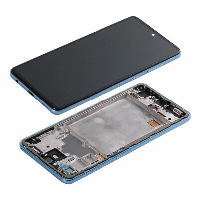 LCD SAMSUNG A72 (4G) / A725 / A72 (5G) / A726 BLUE WITH FRAME ORIGINAL (SERVICE PACK)