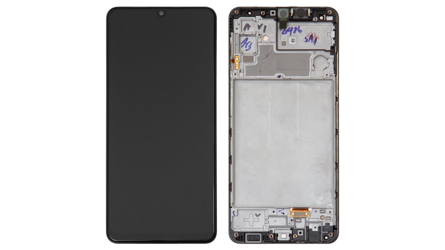 LCD SAMSUNG M32 / M325 BLACK WITH FRAME ORIGINAL (SERVICE PACK)