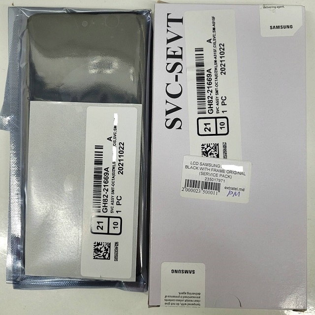 LCD SAMSUNG S22 / S901 BLACK WITH FRAME ORIGINAL (SERVICE PACK)