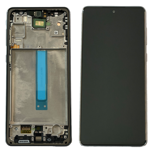 LCD SAMSUNG A73 (5G) / A736 BLACK WITH FRAME ORIGINAL (SERVICE PACK)
