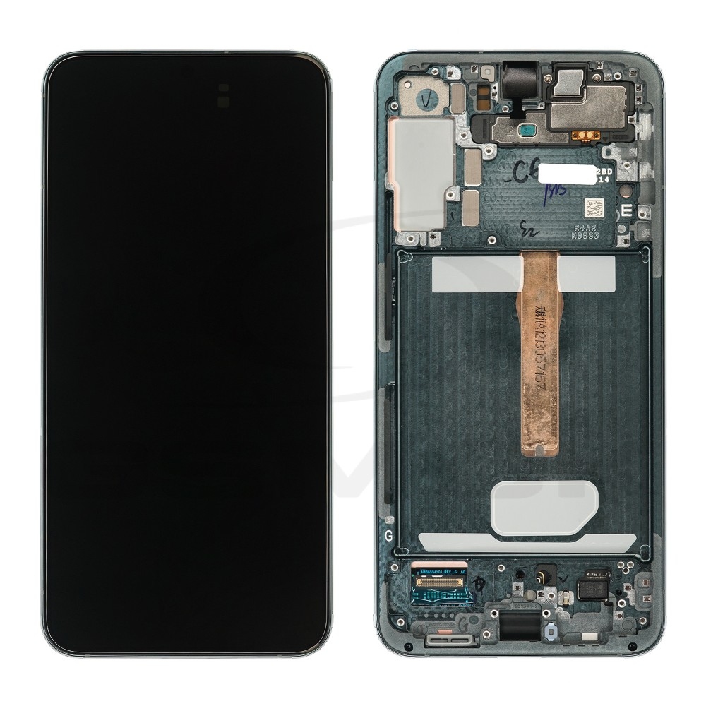 LCD SAMSUNG S22 PLUS / S906 GREEN WITH FRAME ORIGINAL (SERVICE PACK)