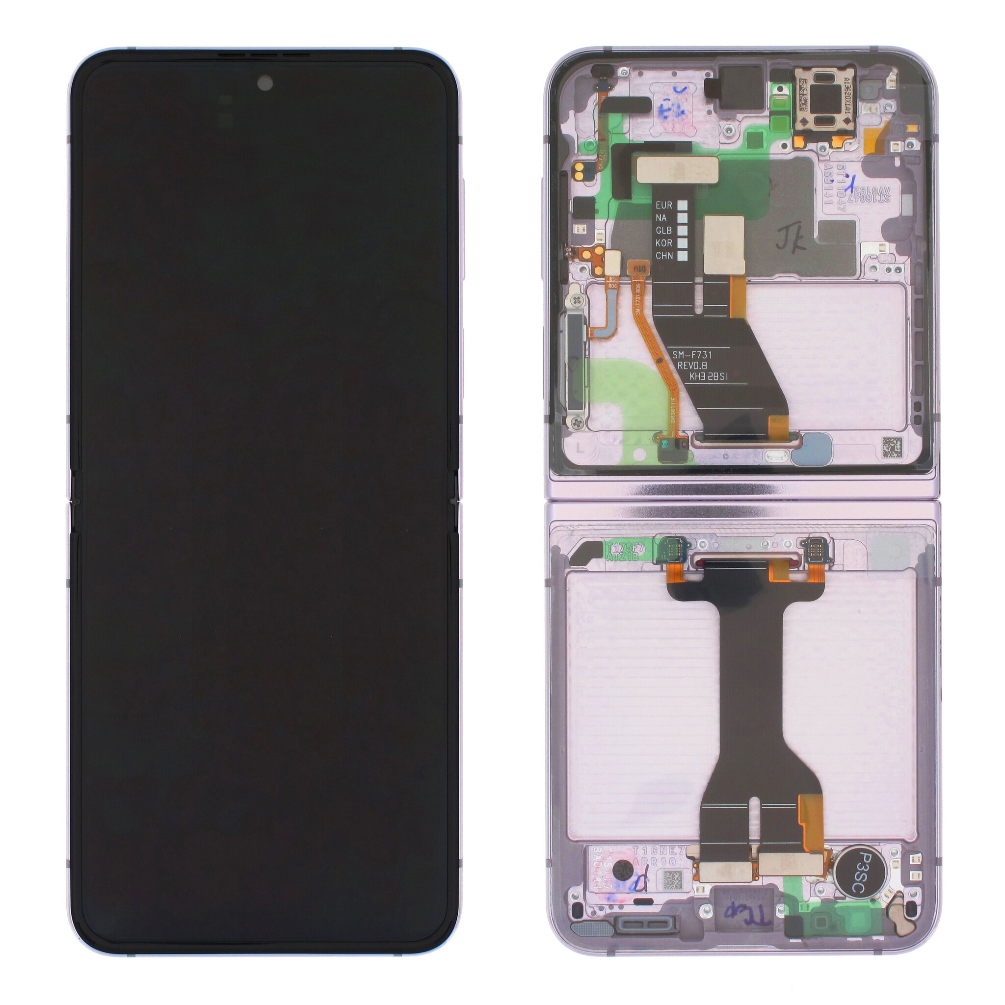 LCD SAMSUNG Z FLIP 5 / F731 LAVENDER (INNER) ORIGINAL (SERVICE PACK)
