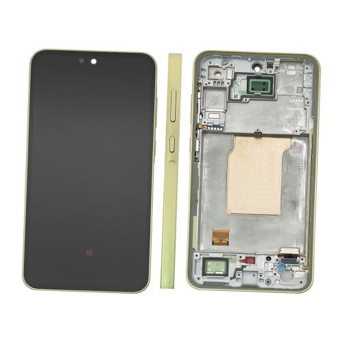LCD SAMSUNG A35 (5G) / A356 LEMON WITH FRAME ORIGINAL (SERVICE PACK)