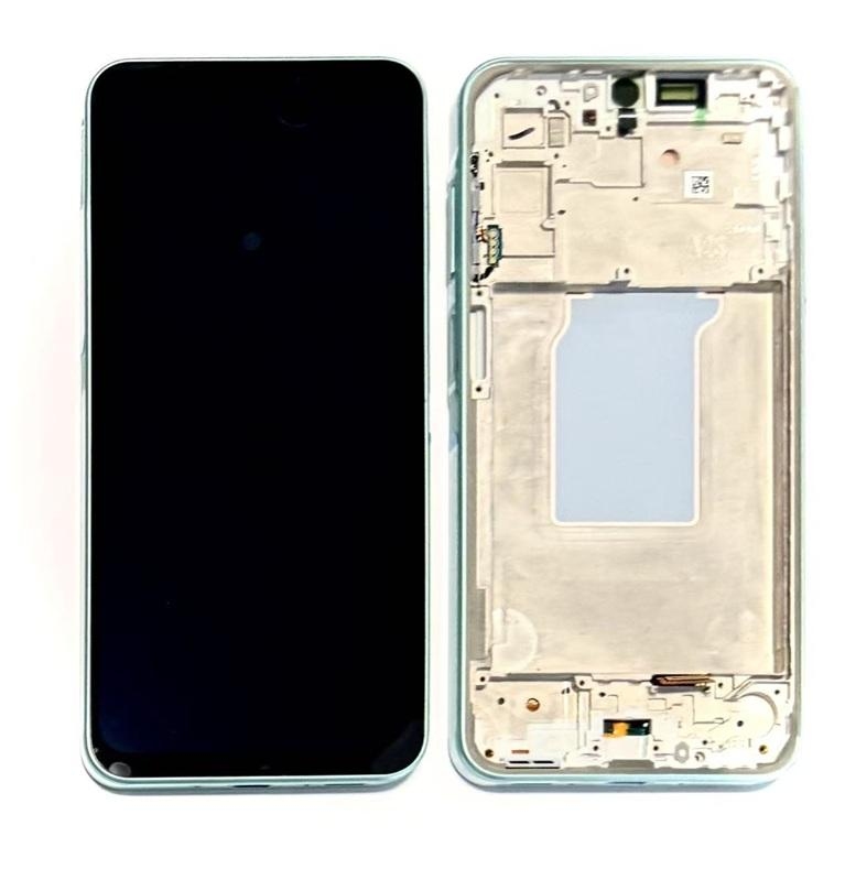 LCD SAMSUNG A26 / A266 WHITE WITH FRAME ORIGINAL (SERVICE PACK)