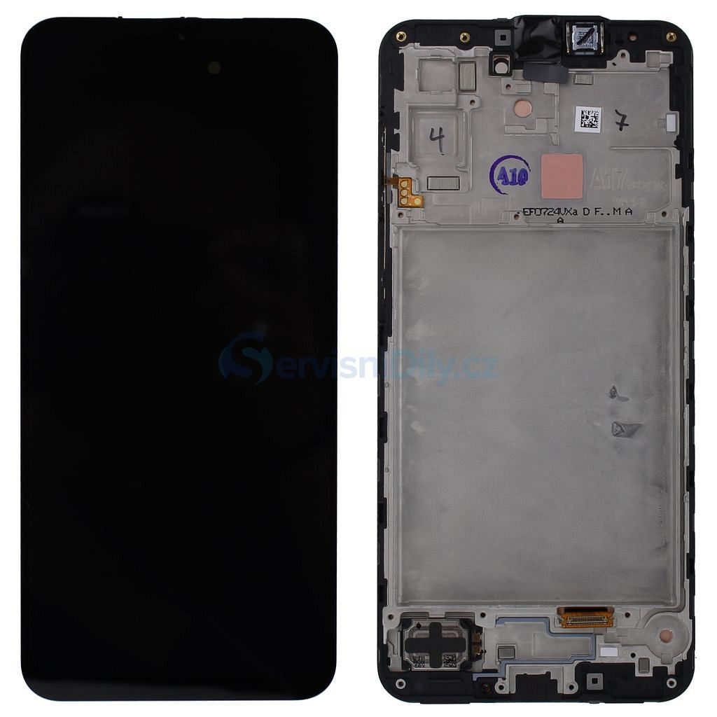 LCD SAMSUNG A17 4G / A175 BLACK WITH FRAME (SERVICE PACK) ORIGINAL