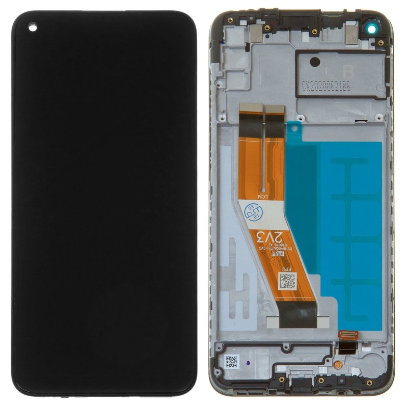 LCD SAMSUNG A11 / A115 / M11 / M115 BLACK WITH FRAME AA