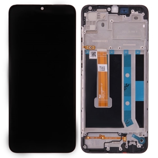 LCD OPPO A15 / A15S BLACK WITH FRAME Original (Service packing)