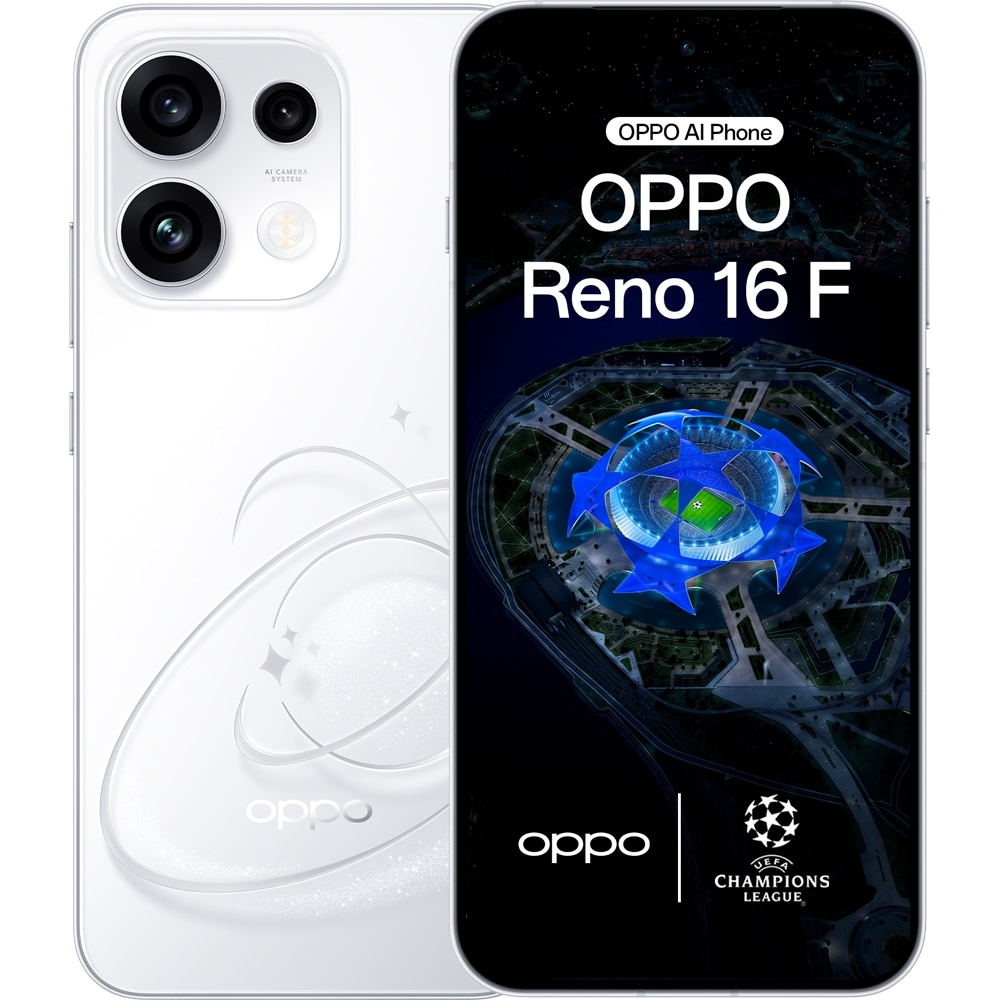 OPPO Reno 16 F 5G, 256GB, 8GB RAM, Dual SIM, Pop White
