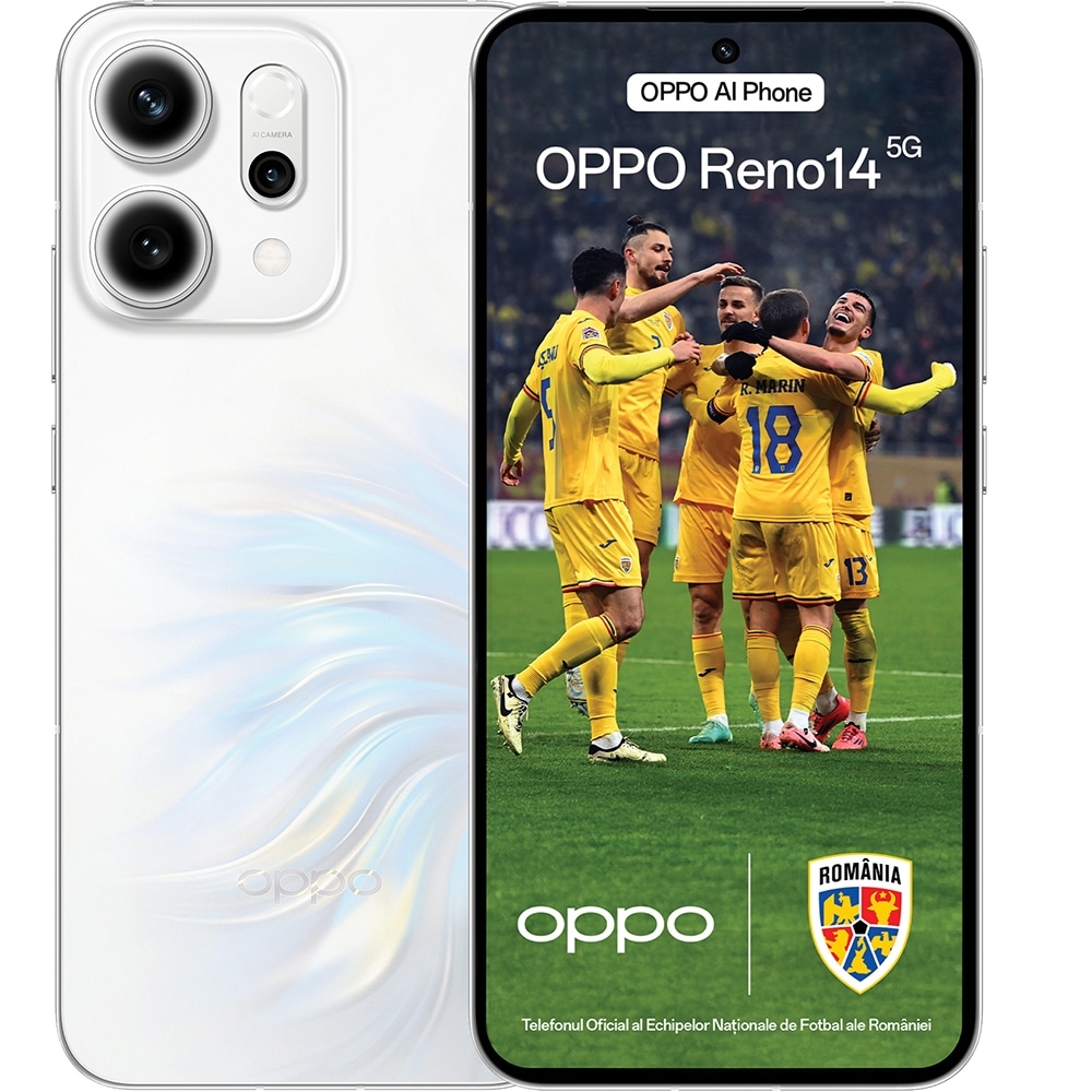 OPPO Reno 14 5G, 512GB, 12GB RAM, Dual SIM, Opal White