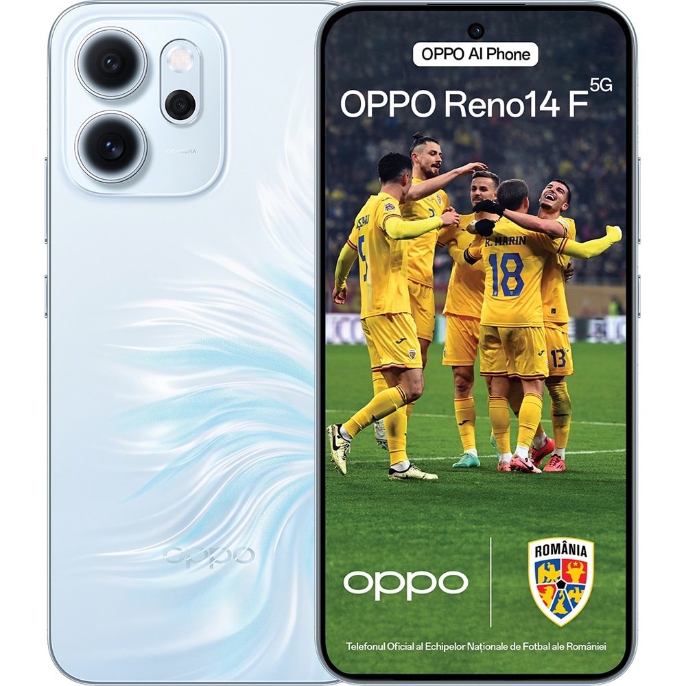 OPPO Reno 14 F 5G, 256GB, 8GB RAM, Dual SIM, Opal Blue