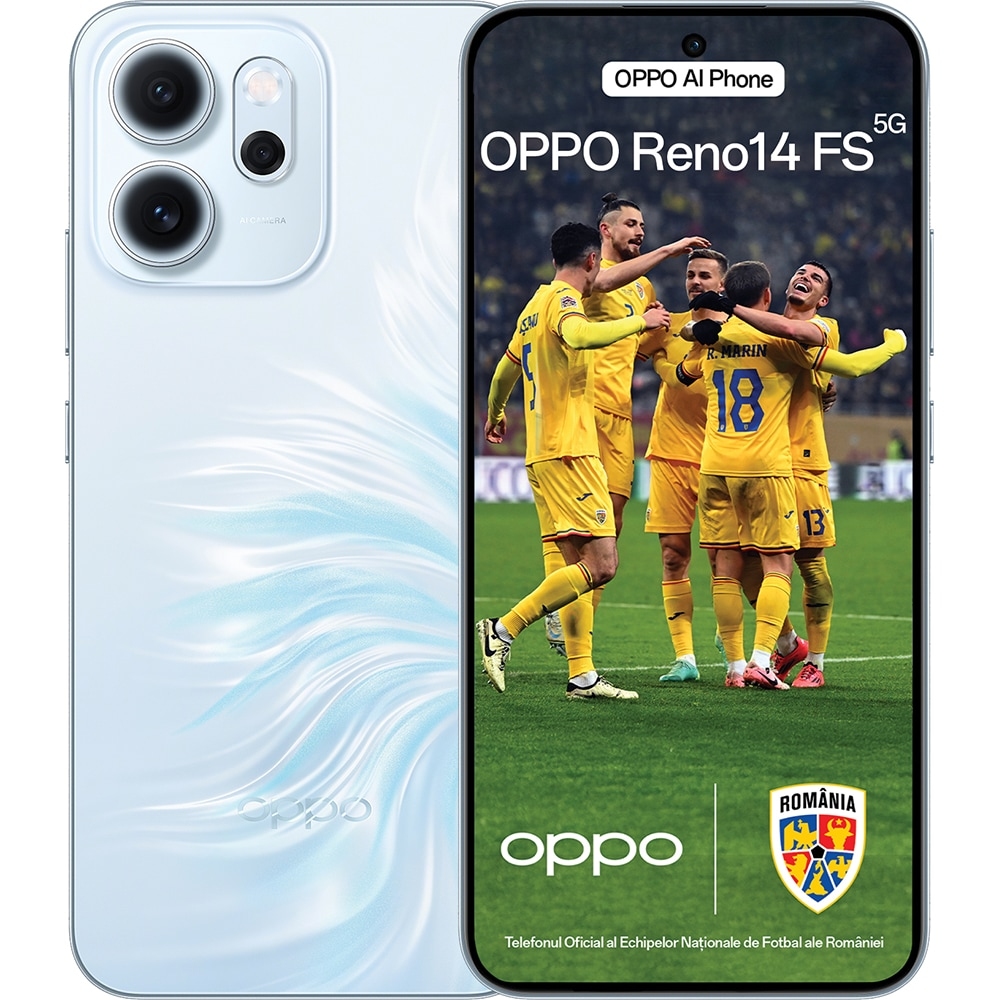 OPPO Reno 14 FS 5G, 512GB, 12GB RAM, Dual SIM, Opal Blue