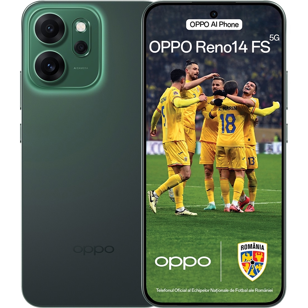 OPPO Reno 14 FS 5G, 512GB, 12GB RAM, Dual SIM, Luminous Green