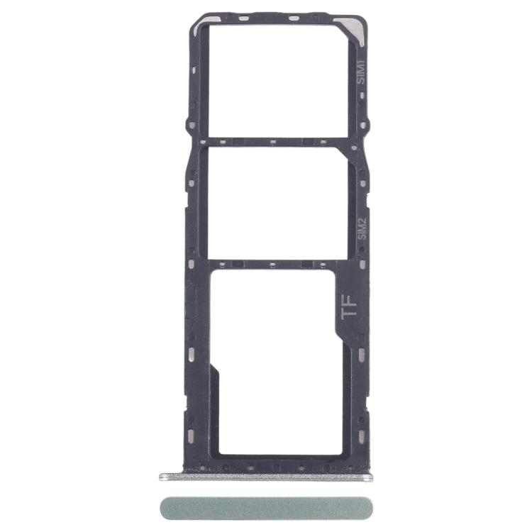 For ZTE Blade A35 SIM Card Tray + SIM Card Tray + Micro SD Card Tray (Green)