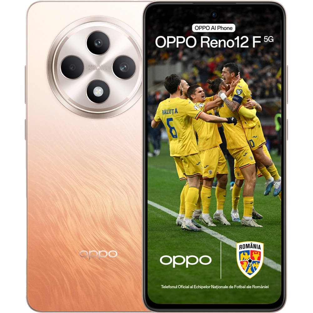 OPPO Reno 12 F 5G, 256GB, 8GB RAM, Dual SIM, Amber Orange