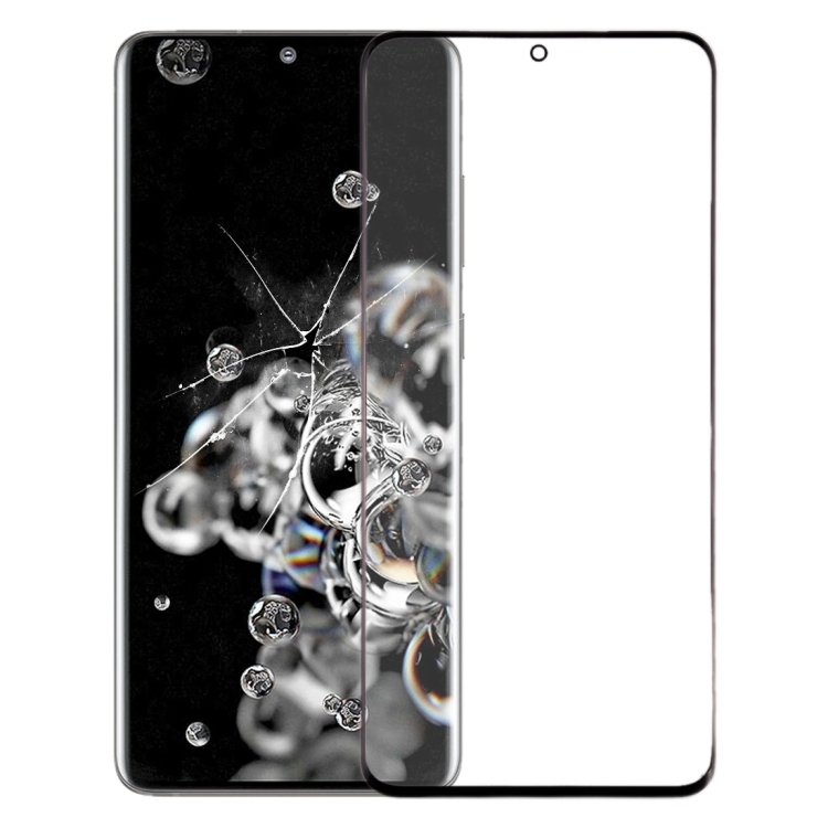 OUTER GLASS LCD SAMSUNG S20 Ultra / G988 BLACK WITH OCA