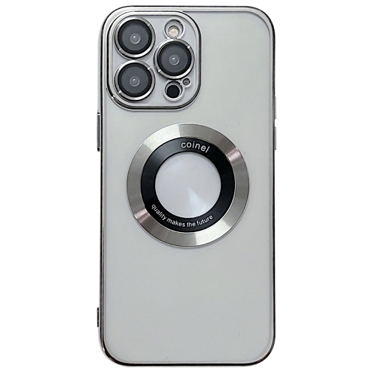 iPhone 15 Pro Max Magsafe Electroplating TPU Husa (Silvery)