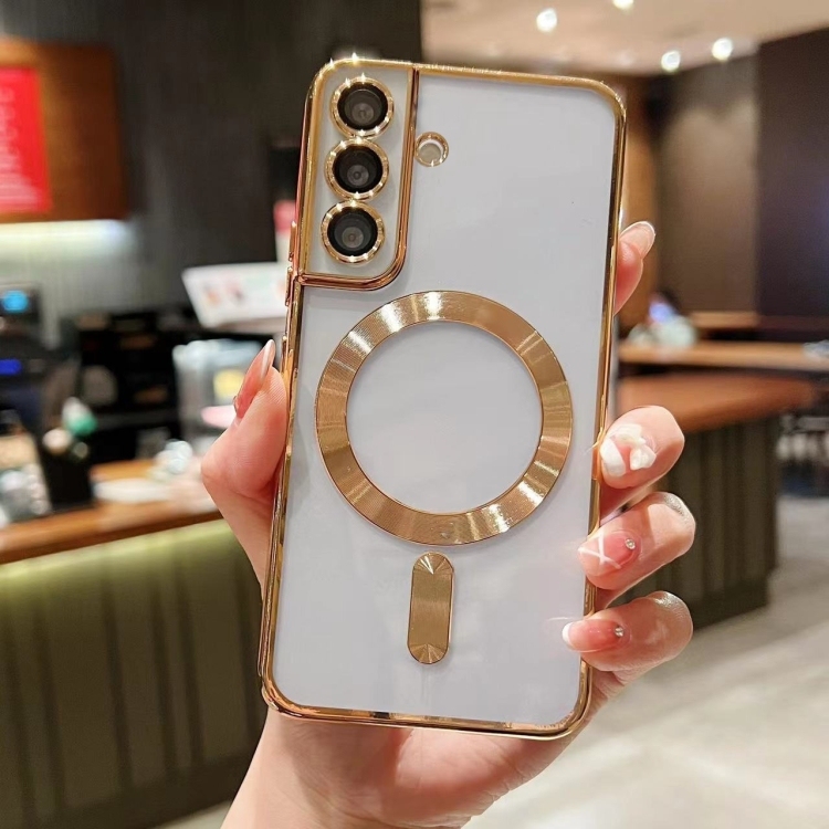 Samsung Galaxy S23 FE 5G MagSafe Electroplating TPU Phone Husa (Gold)