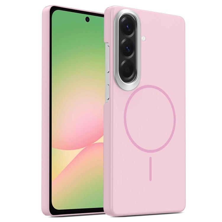 Samsung A56 5G Gold Armor PC Thin Circle MagSafe Shockproof Phone Husa(Pink)