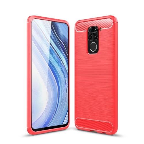 Husa Extra Xiaomi Redmi Note 9 Brushed Texture Carbon Fiber (Red)