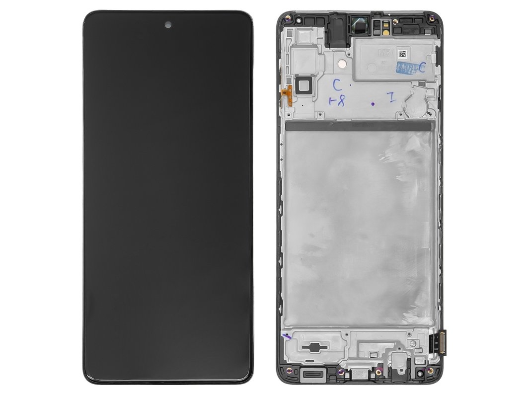 LCD SAMSUNG M51 / M515 BLACK WITH FRAME ORIGINAL (SERVICE PACK)