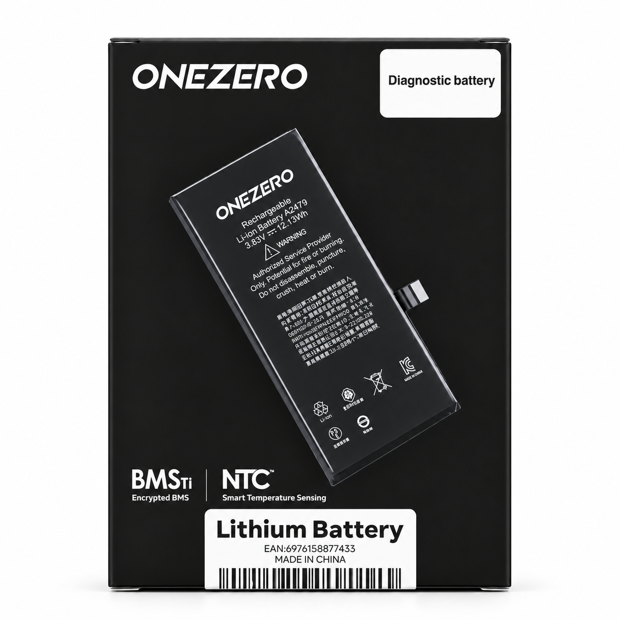 BATTERY APPLE iPhone 12 / 12 Pro (OneZero/Musstby) Diagnostic High capacity