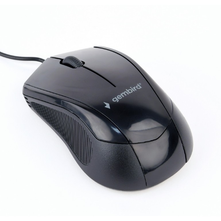 Mouse Gembird MUS-3B-02, Optical, 1000 dpi, 3 buttons, Ambidextrous, Black, USB