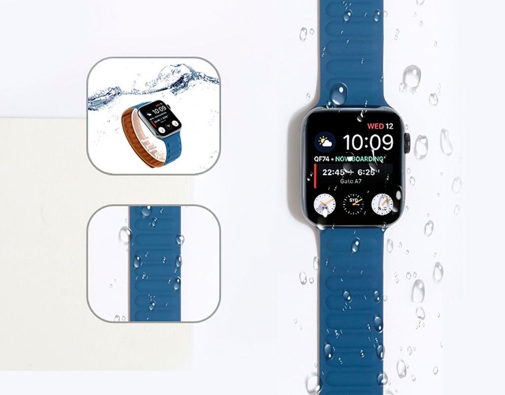 Hoco WA21 Flexible series  magnetic silicone strap for iWatch(38/40/41mm) indigo