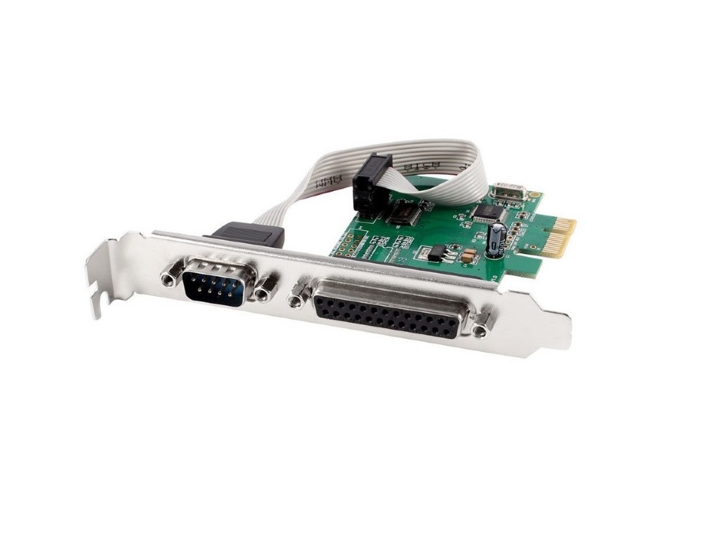 PCI-Express to 1xSerial port & 1xParallel port, Gembird PEX-COMLPT-01, add-on card