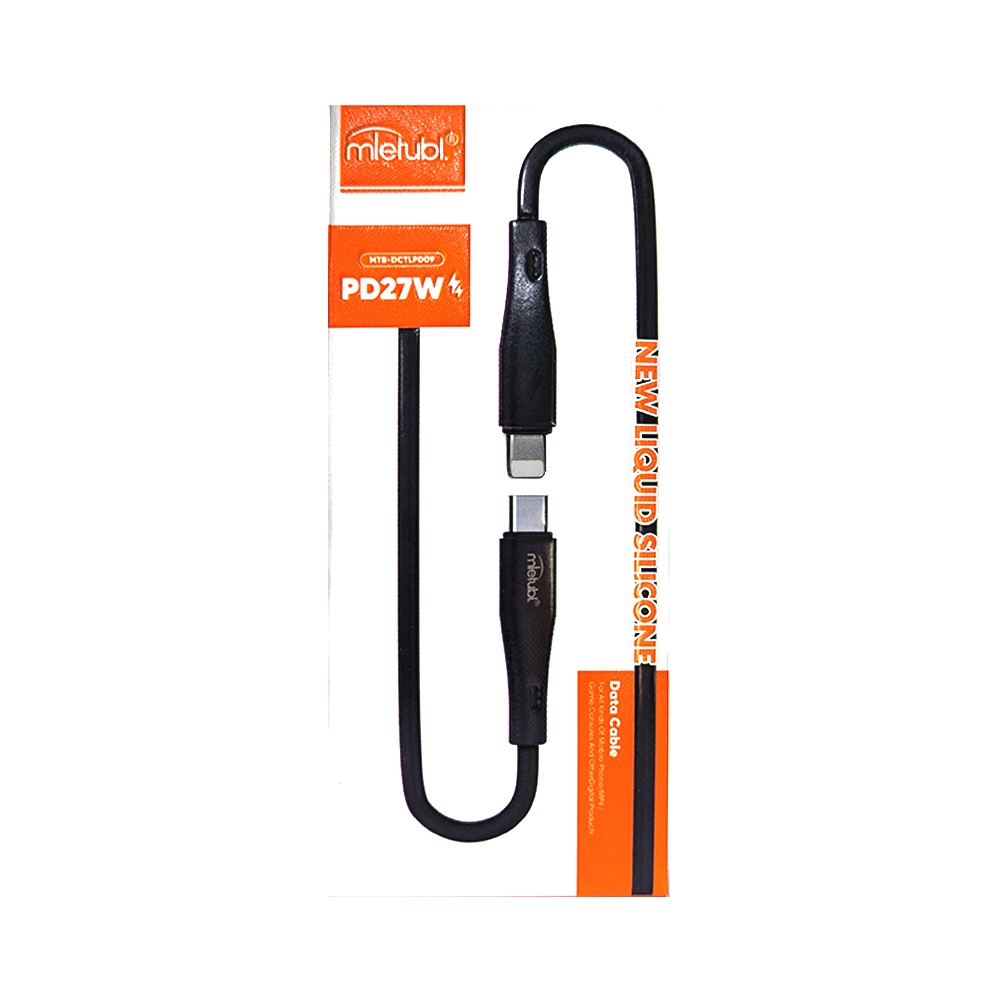 Mietubl Cable 1M PD 27W Type-C-Lightning MTB-DCTLPD09 fast charging silicone Black