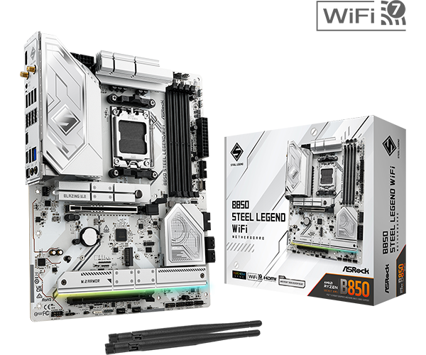 MB AM5 ASRock B850 STEEL LEGEND WIFI ATX ATX Socket:  AM5 Chips
