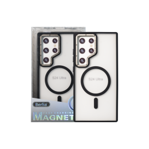 Накладка MagSafe Berlia Metal Armor Magnetic Series SAMSUNG S24 Ultra (Black)